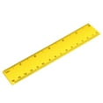 thumbnail image 1 of Uxcell 15cm 6 inches Plastic Straight Ruler Yellow Measuring Tool, 1 of 5