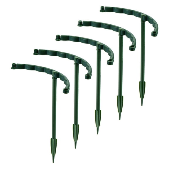 Uxcell 15cm Plastic Semi-Circular Ring Flower Climbing Rod Plant Support Stakes 6 Set