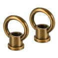 thumbnail image 1 of Uxcell 15kg Load 29x35mm M10 Thread Ring Shape Female Loop Eye Nut Gold Bronze 2 Pack, 1 of 5