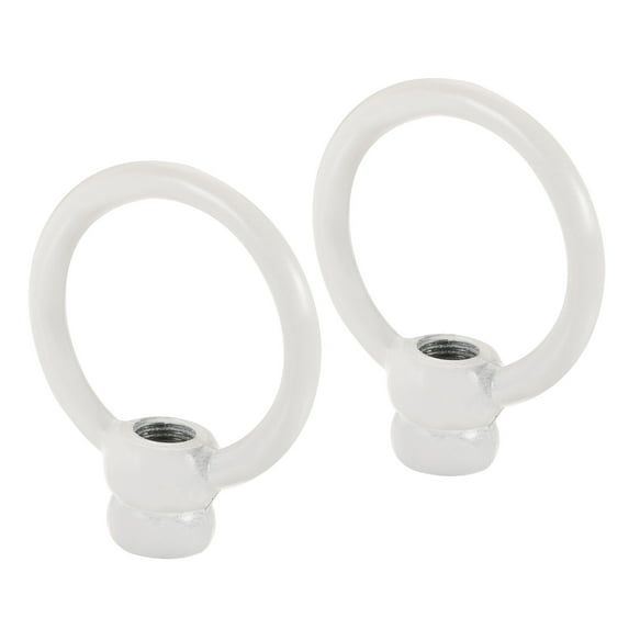 Uxcell 15kg Max Load 51x59mm M10 Thread Ring Shape Female Loop Eye Nut White 2 Pack