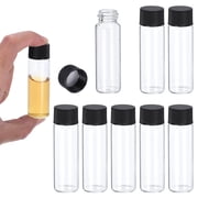 Uxcell 15ml Clear Glass Vials, 8 Pack Sample Vials with Screw Cap Reagent Media Bottle Leak-Proof