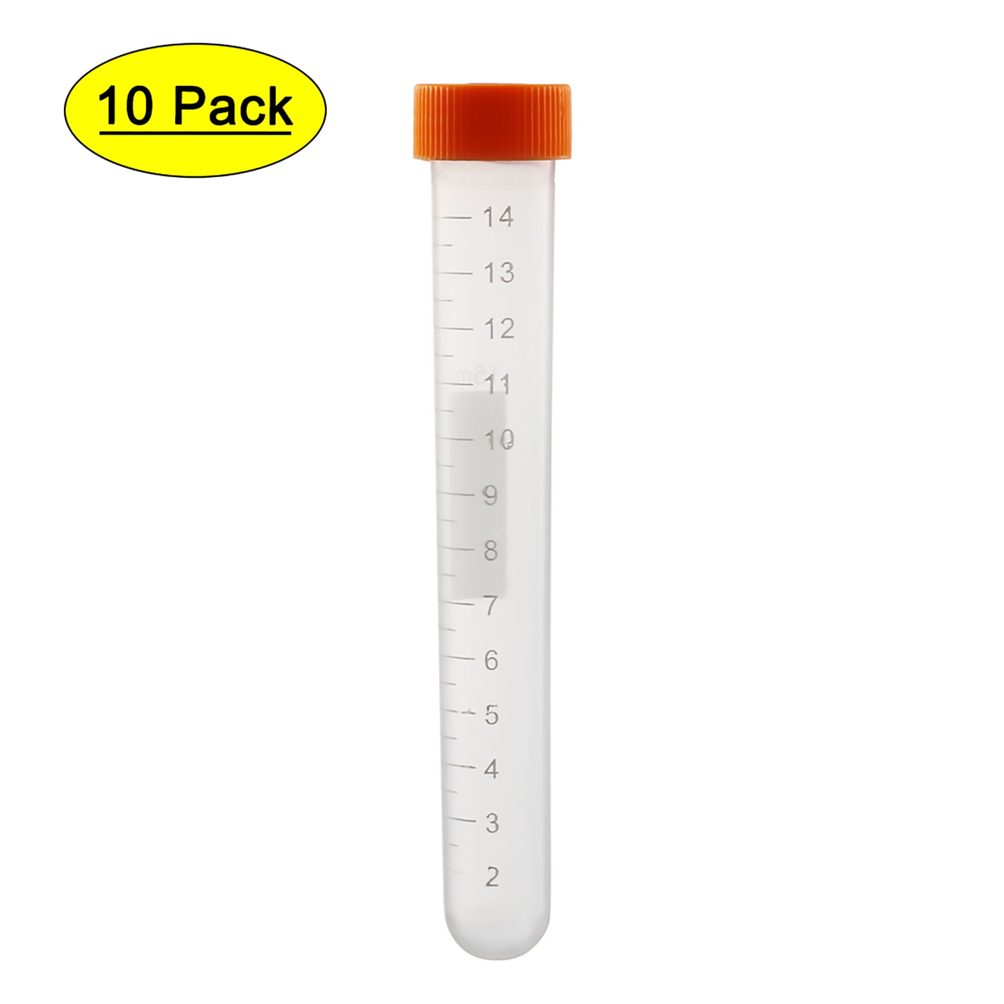 Uxcell 30ml Plastic Round Bottom Centrifuge Tubes With Yellow Screw Cap 10 Pack - Walmart Supplies