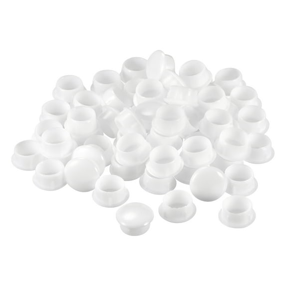 Uxcell 15mm(19/32") Dia PP Screw Hole Plugs for Furniture Cupboard, White 120 Pack