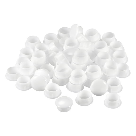 Uxcell 15mm(19/32") Dia PP Screw Hole Plugs for Furniture Cupboard, White 60 Pack