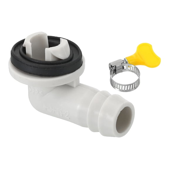 Uxcell 15mm Air Conditioner Drain Hose Connector, 1 Pcs Universal Drain Connector with Clamp, White Style 5