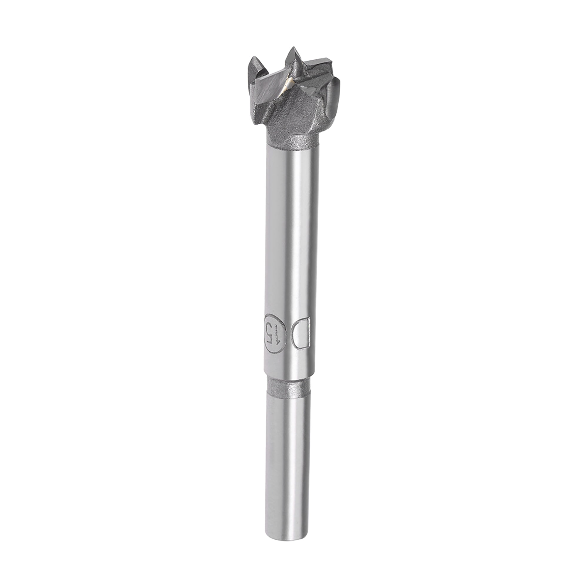 Uxcell 15mm Dia Forstner Carbide Tip Round Shank Wood Boring Drill Bit ...