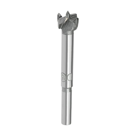 Uxcell 15mm Dia Forstner Carbide Tip Round Shank Wood Boring Drill Bit