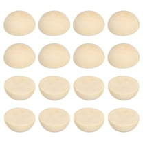 Uxcell 15mm Half Wood Beads, 200 Pack Unfinished Natural Wooden Beads Round Split Wood Balls for Craft