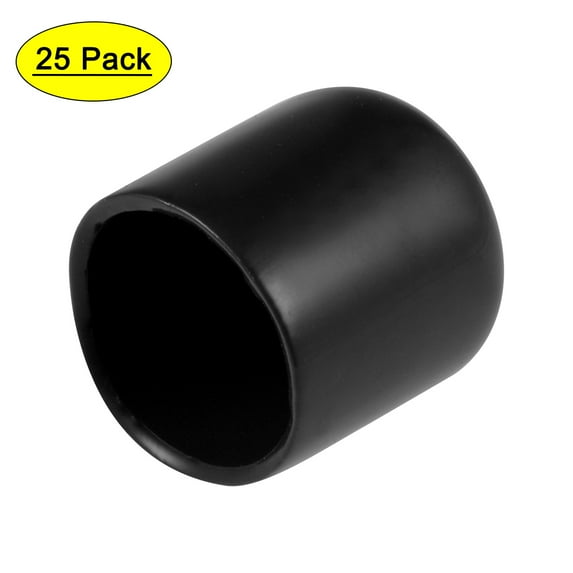 Uxcell 15mm ID Black Screw Thread Protectors Vinyl End Caps 5 Pack