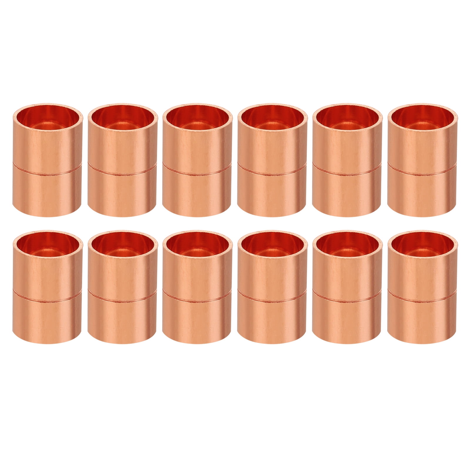 Copper Riser Tube On Stop Uxcell 15mm ID Copper Coupling Fittings, 12 Pcs Rolled Tube Stop ...