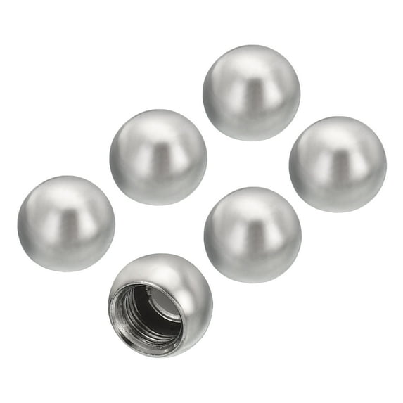 Uxcell 15mm Lamp Decoration for Lamp Harp Top Lampshade Holder M10 Lamp Finial Cap Knob Silver Tone 6 Pack