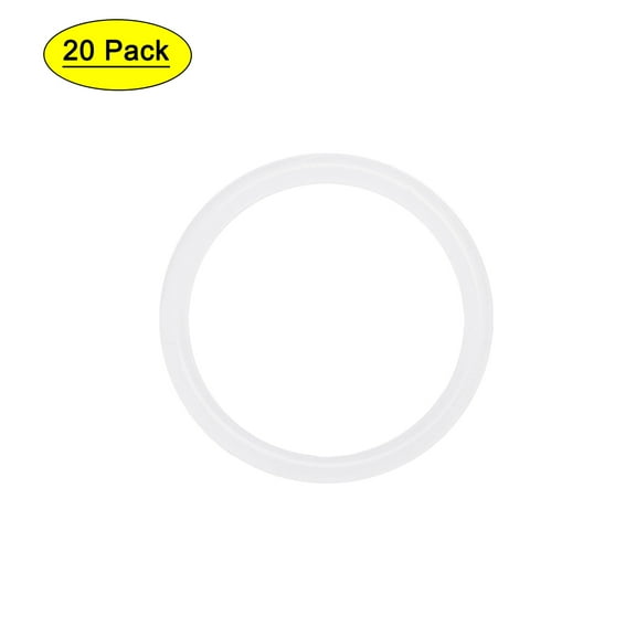 Uxcell 15mm OD 12mm ID 1.5mm Width Silicone Seal O-Rings White 20 Pack