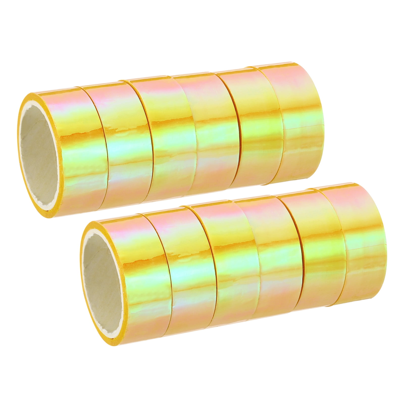 Uxcell 15mmx5m Holographic Tape Adhesive Metallic Foil Masking Sticker