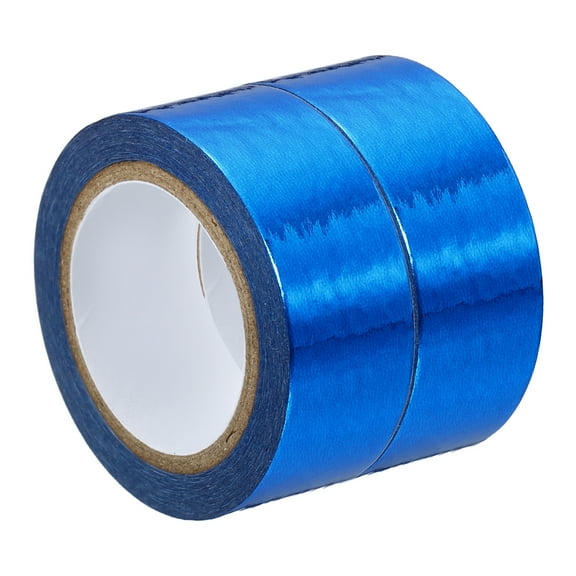 Uxcell 15mmx5m Metallic Foil Masking Washi Tape Art Craft Decoration, Dark Blue 2 Roll