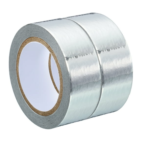 Uxcell 15mmx5m Metallic Foil Masking Washi Tape Art Craft Decoration, Silver 2 Roll