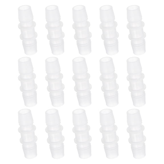 Uxcell 15pack Plastic Hose Barb Fitting, 1/2" x 1/2" Barbed Hose Pipe Fitting Splicer Mender Joint Adapter for Water Liquid Fuel Line Tube, Clear