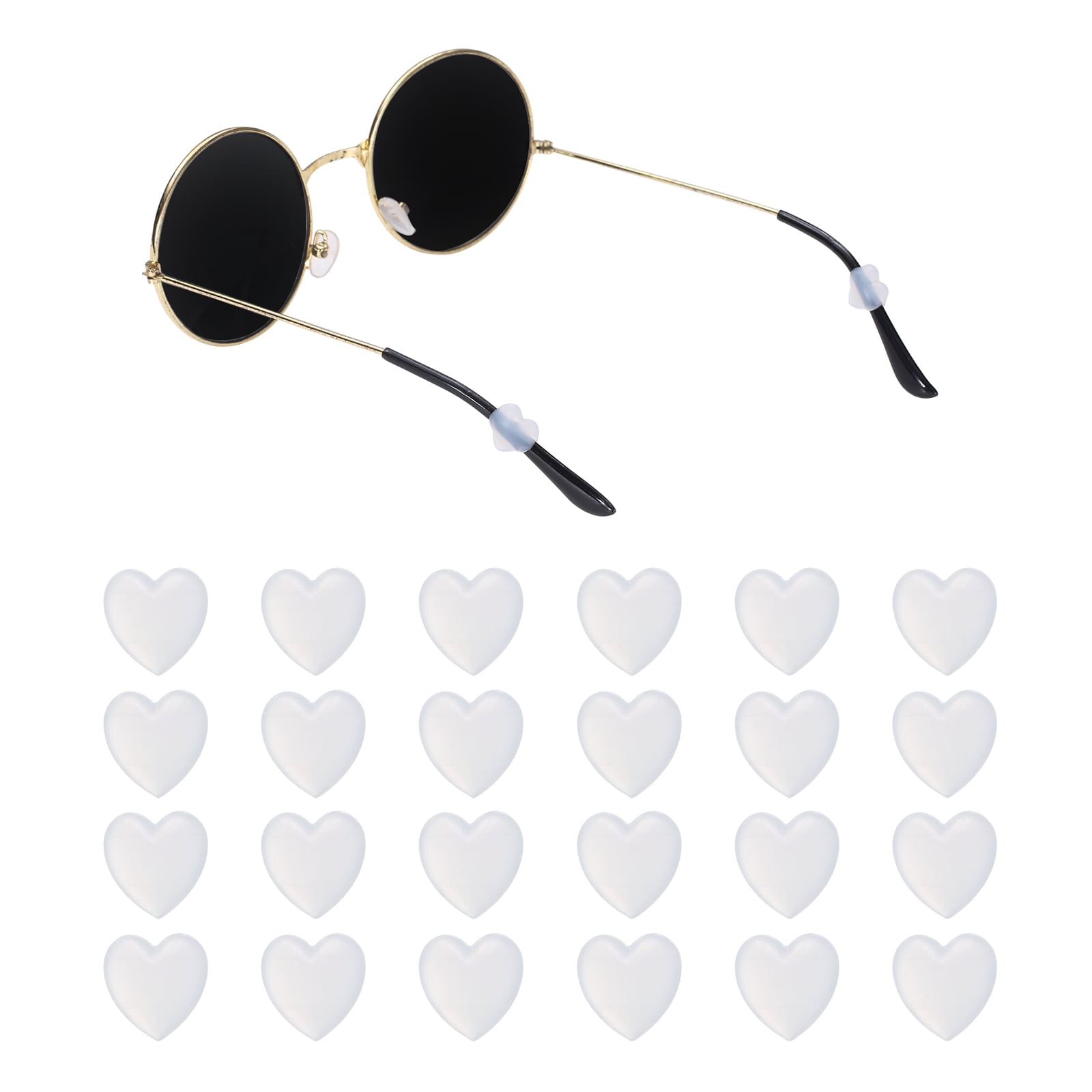 Uxcell 15pair Eyewear Ear Grip Heart-Shaped Silicone Eyeglasses Temple ...