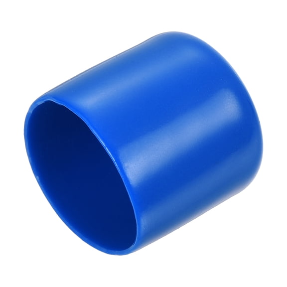 Uxcell 15pcs 24mm Round Blue Vinyl End Cap Screw Thread Protectors Rubber Cover Caps