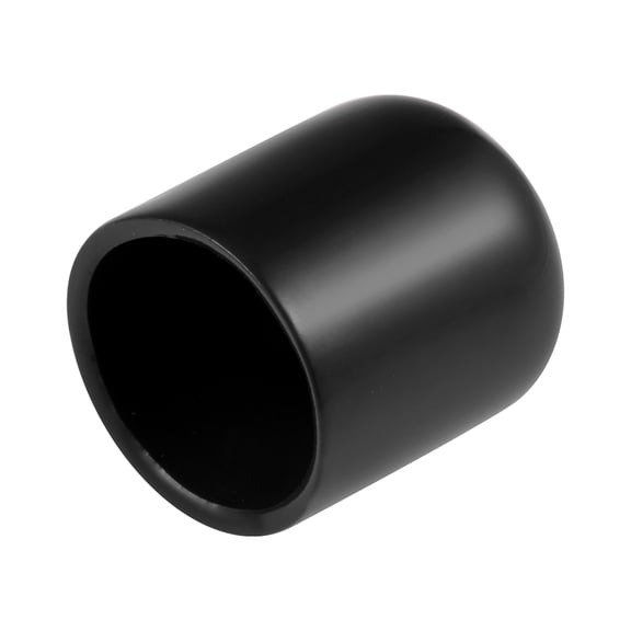 Uxcell 15pcs 3/4"(19mm) Round Black Vinyl End Cap Screw Thread Protectors Rubber Cover Caps