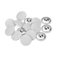thumbnail image 1 of Uxcell 15 Pcs 44L Leather Covered Button 28mm Metal Shank Round Sewing Buttons for Suits Dress Blouses White, 1 of 7
