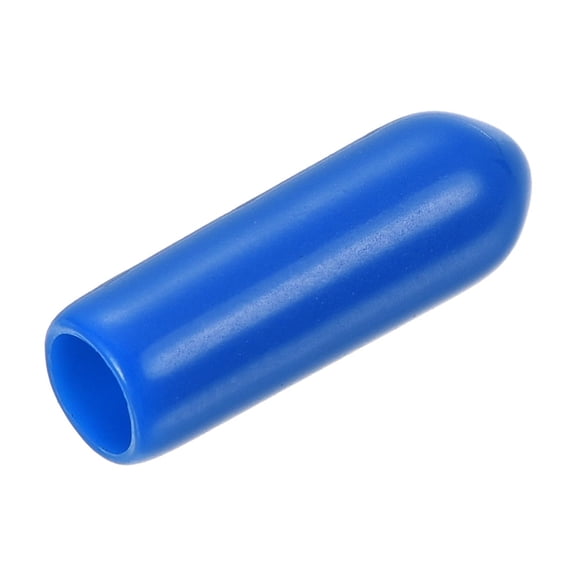 Uxcell 15pcs 4mm Round Blue Vinyl End Cap Screw Thread Protectors Rubber Cover Caps
