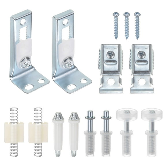 Uxcell 15pcs Bifold Door Hardware Kit Include Top & Bottom Pivot, Bracket & Guide Wheel Bi-fold Closet Door Hardware Kit