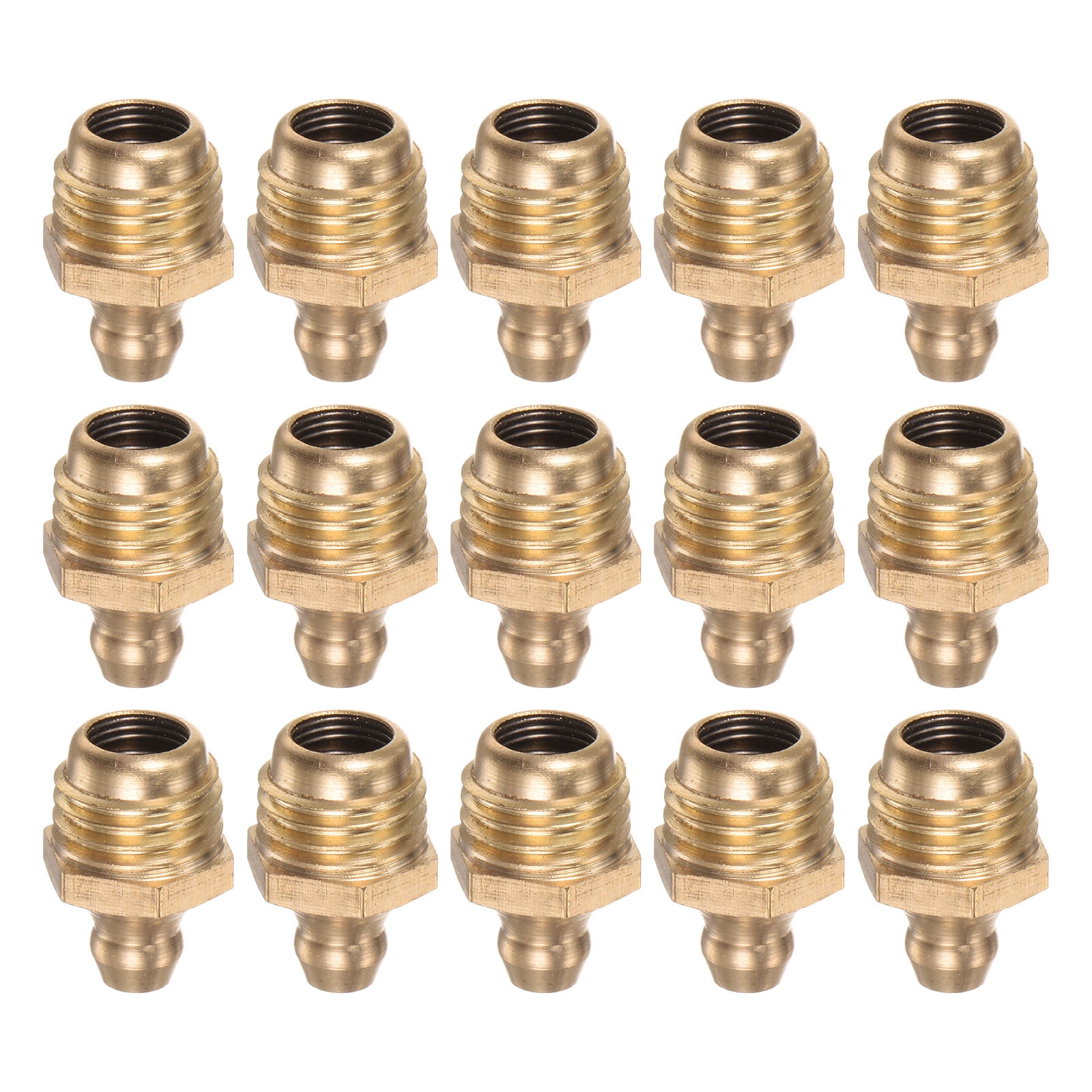 3 In 1 Brass M6 M8 M10 Thread Straight Grease Nipple Fittings