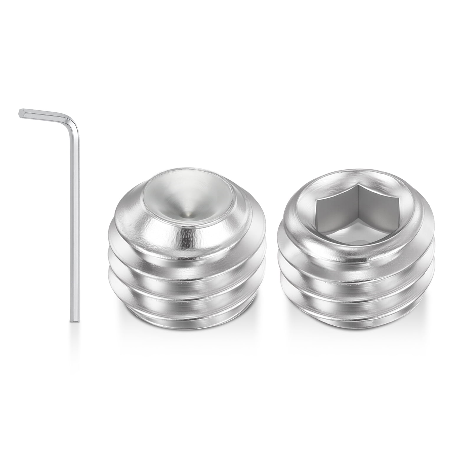 Uxcell 15pcs Cup Point Hex Socket Set Screws - [1/4