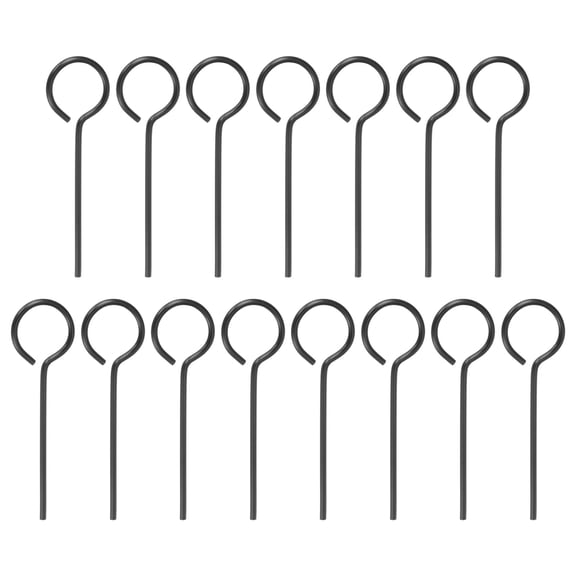 Uxcell 15pcs Dogging Hex Key Wrench 5/64" SAE Metal Dog Door Keys Spanner with O-Ring Full Loop, Black