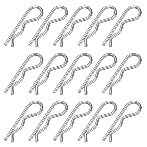 Uxcell 15pcs M2.5 x 45mm Cotter Pins Heavy Duty R Clips Hitch Pin Clip