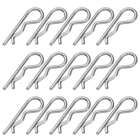 Uxcell 15pcs M3 x 50mm Cotter Pins Heavy Duty R Clips Hitch Pin Clip