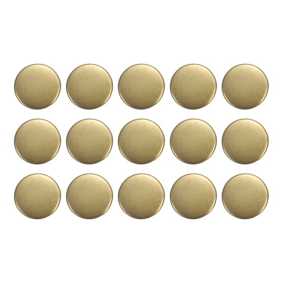 Uxcell 15pcs Metal Round Buttons 15mm Brass Sewing Craft Buttons, Bronze