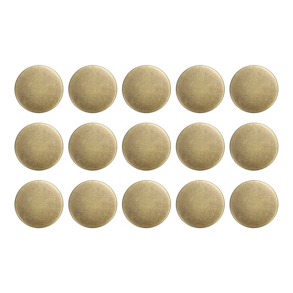 Uxcell 15pcs Metal Round Buttons 18mm Brass Sewing Craft Buttons, Bronze