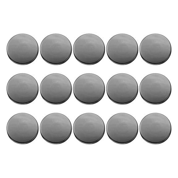 Uxcell 15pcs Metal Round Buttons 25mm Alloy Flat Sewing Buttons, Black