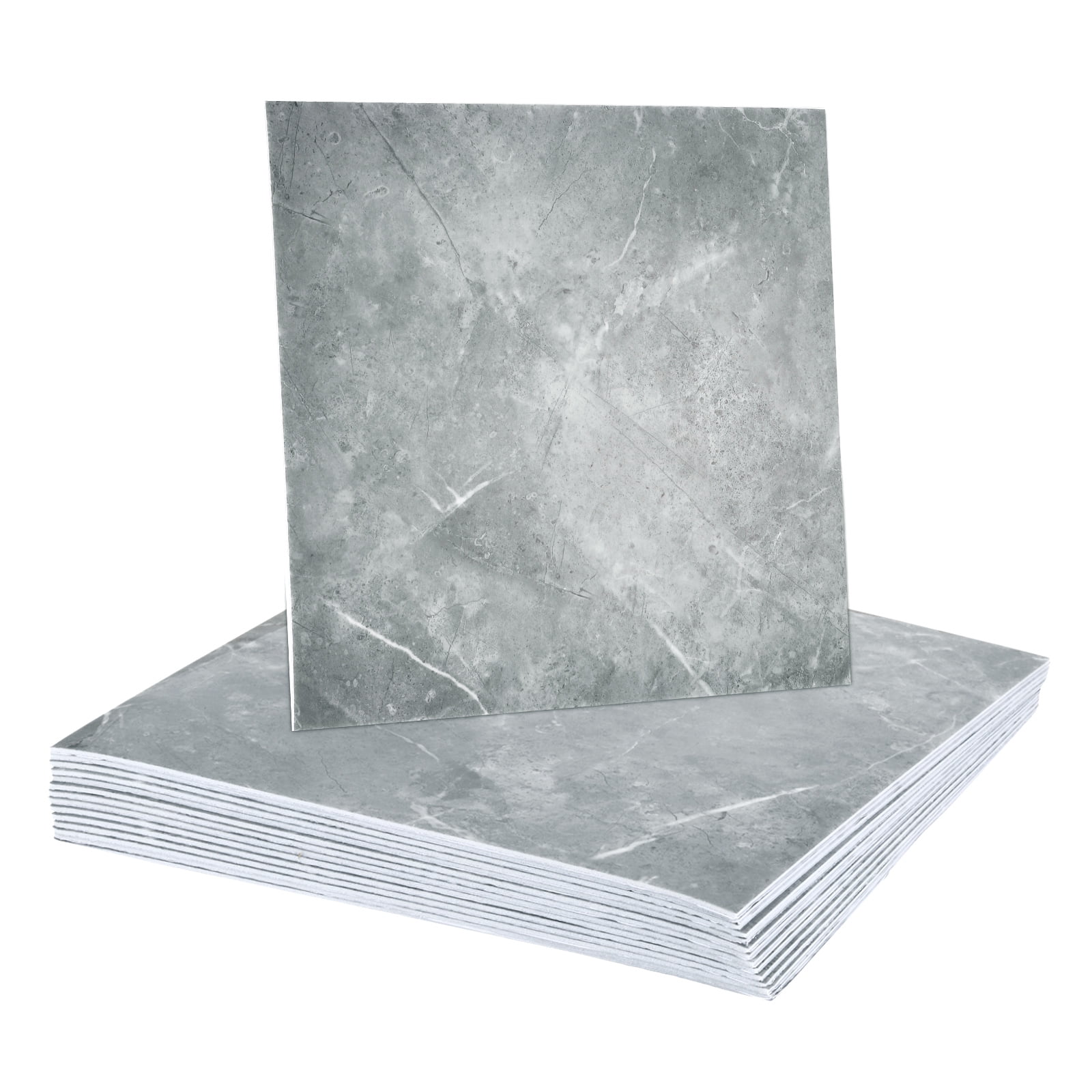 Uxcell 15Pcs Peel and Stick Marble Tiles, Waterproof Wall Panel Backsplash, 12"x12" Peel and Stick Shower Tiles for Bathroom, Palace Jade Design