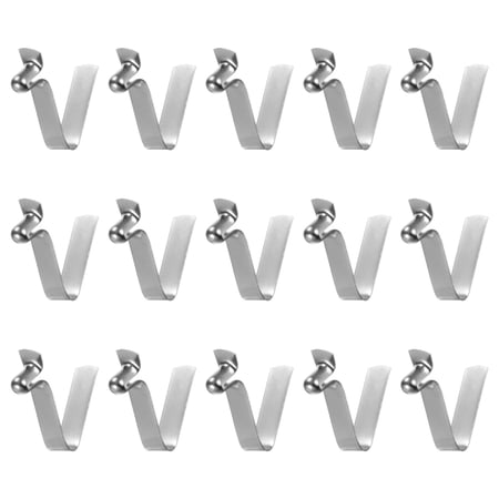 Uxcell 15pcs Single Button Kayak Paddle Snap Spring Clip 20mmx3.8mm V Shaped Hollow Lift Telescopic Locking Pole Clips