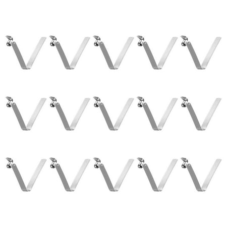 Uxcell 15pcs Single Button Kayak Paddle Snap Spring Clip 30mmx3.8mm V Shaped Hollow Lift Telescopic Locking Pole Clips
