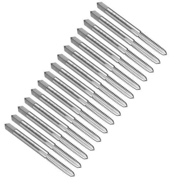 Uxcell 15pcs Straight Flute Thread Tap, 10-24 UNC AS Screw Threading Tapping Tool Machine Taps