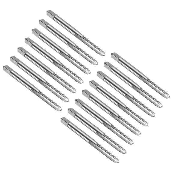 Uxcell 15pcs Straight Flute Thread Tap, 10-32 UNF AS Screw Threading Tapping Tool Machine Taps