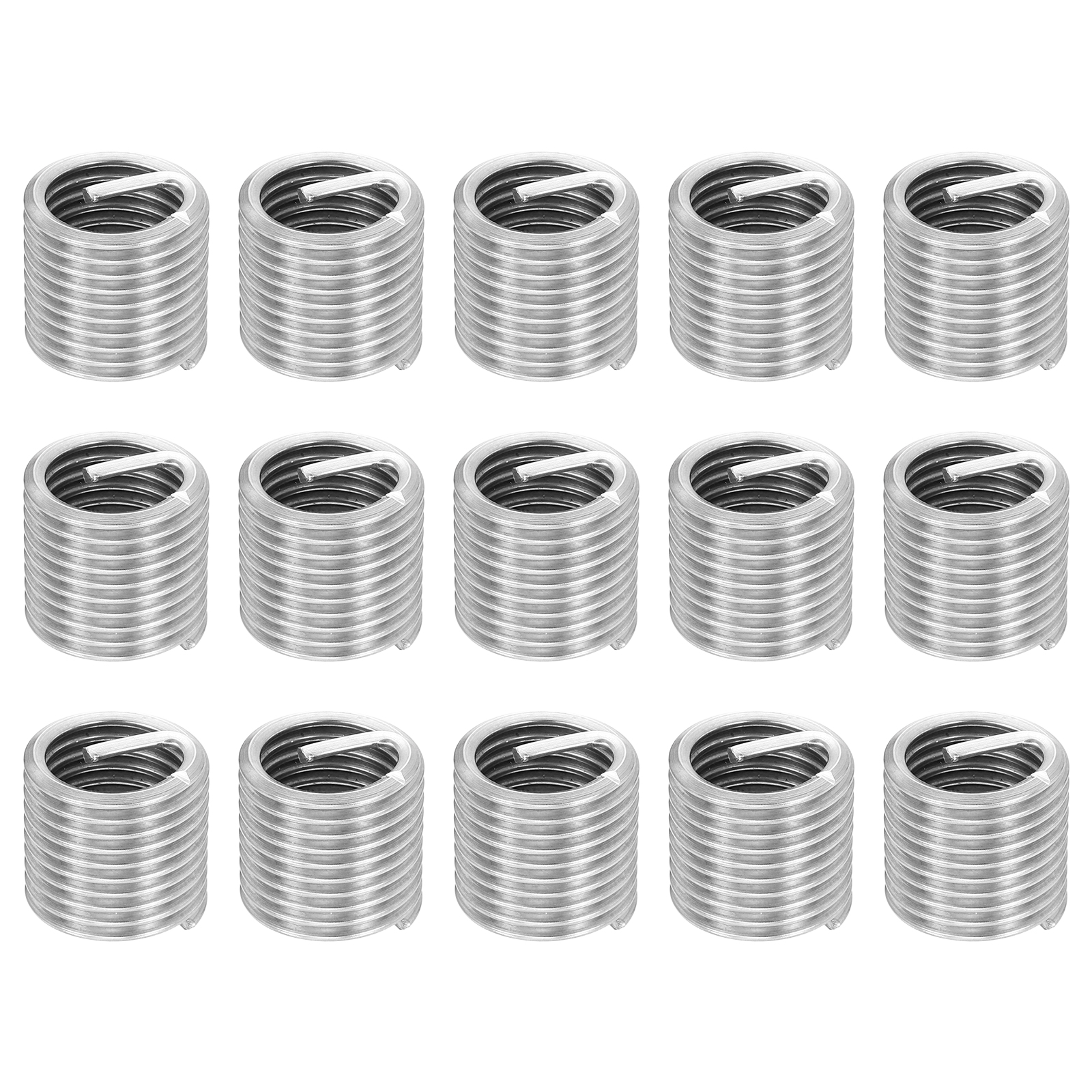 Uxcell 15pcs Wire Thread Inserts M18 x 2.5 x 1.5D Metric Helical Threaded Sleeve