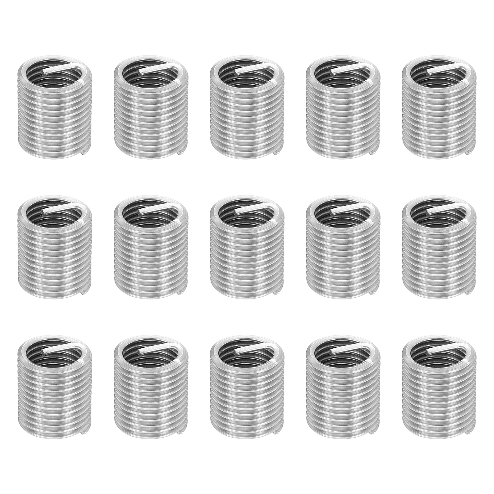 Uxcell 15pcs Wire Thread Inserts M18 x 2.5 x 2D Metric Helical Threaded Sleeve