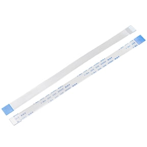 Uxcell 15pins Flexible Flat Cable FPC FFC B Type Ribbon Cable PE White 10Pcs