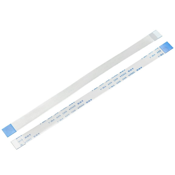 Uxcell 15pins Flexible Flat Cable FPC FFC B Type Ribbon Cable PE White 10Pcs