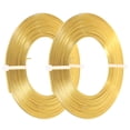 thumbnail image 1 of Uxcell 16.4 Feet Flat Aluminum Wire 18 Gauge Bendable Anodized Aluminum Wire Gold Tone 2 Roll, 1 of 6