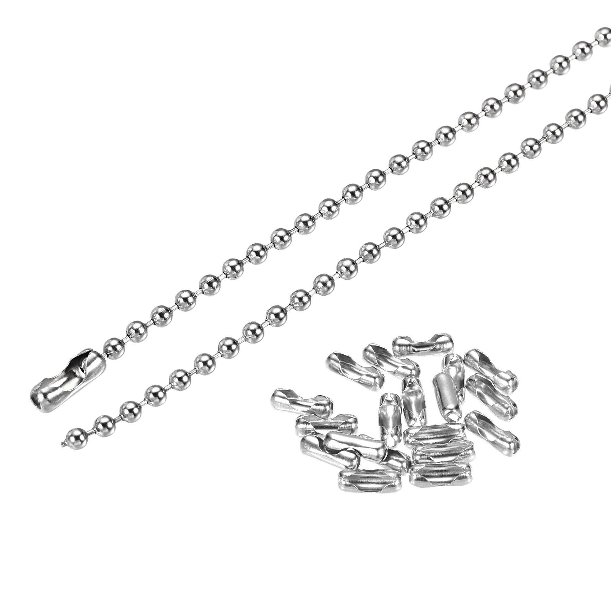 Uxcell 16.4' Long 0.1" Diameter Beaded Link with Connector Pull Chain