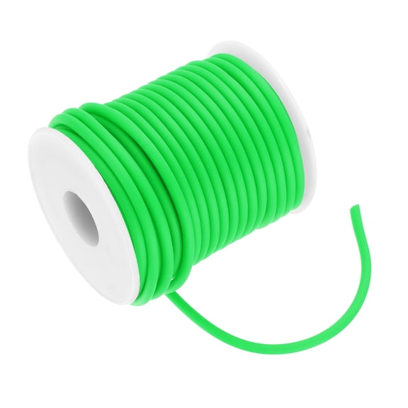 Uxcell 16.4 Yards Hollow Pipe Tubing Rubber Cord 4mm Knitting Barber Cord Jewelry Silicone Hollow Cords for Necklaces Bracelets Knitting DIY Crafts Beading, Green