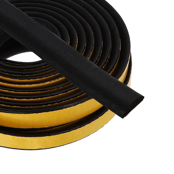 Uxcell 16.4FT Solid Rubber Weather Stripping, 2Pcs Self Adhesive EPDM Seals