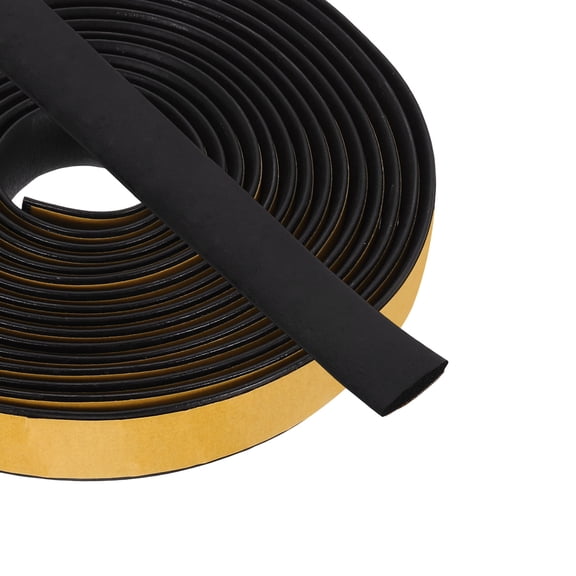 Uxcell 16.4FT Solid Rubber Weather Stripping, Self Adhesive EPDM Seals Strips
