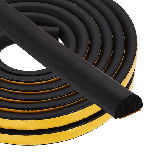 Uxcell 16.4FT Solid Rubber Weather Stripping, Self Adhesive EPDM Strip