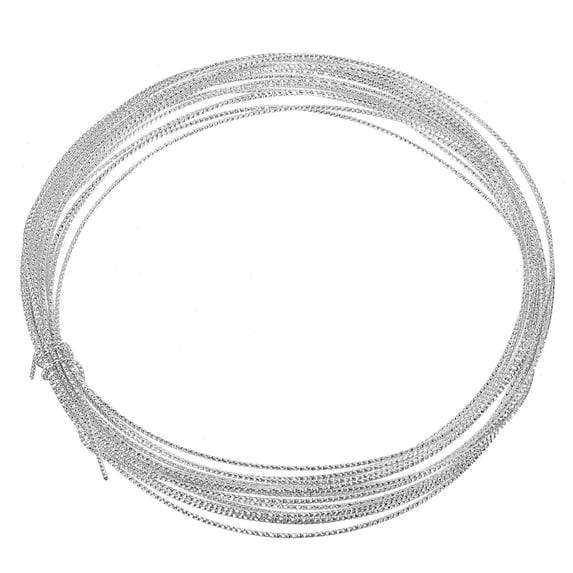 Uxcell 16.4Feet Textured Copper Jewelry Wire 20 Gauge Silver Plated Brass Twist Wire 0.8mm Beading Craft Wire (5M)